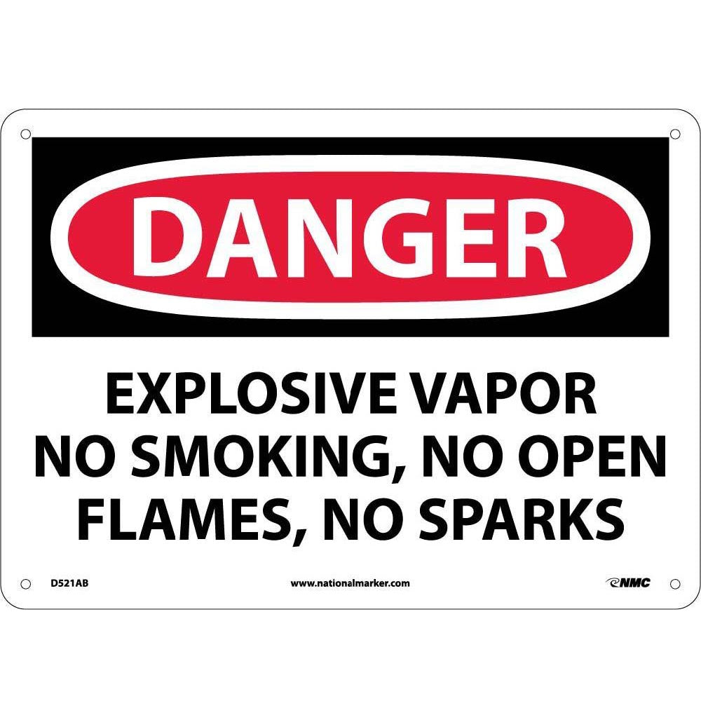 Explosive Vapor No Smoking N.. Sign-eSafety Supplies, Inc
