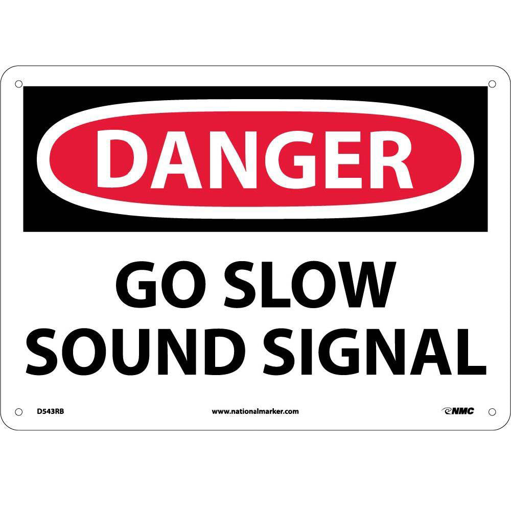 Danger Go Slow Sound Signal Sign-eSafety Supplies, Inc