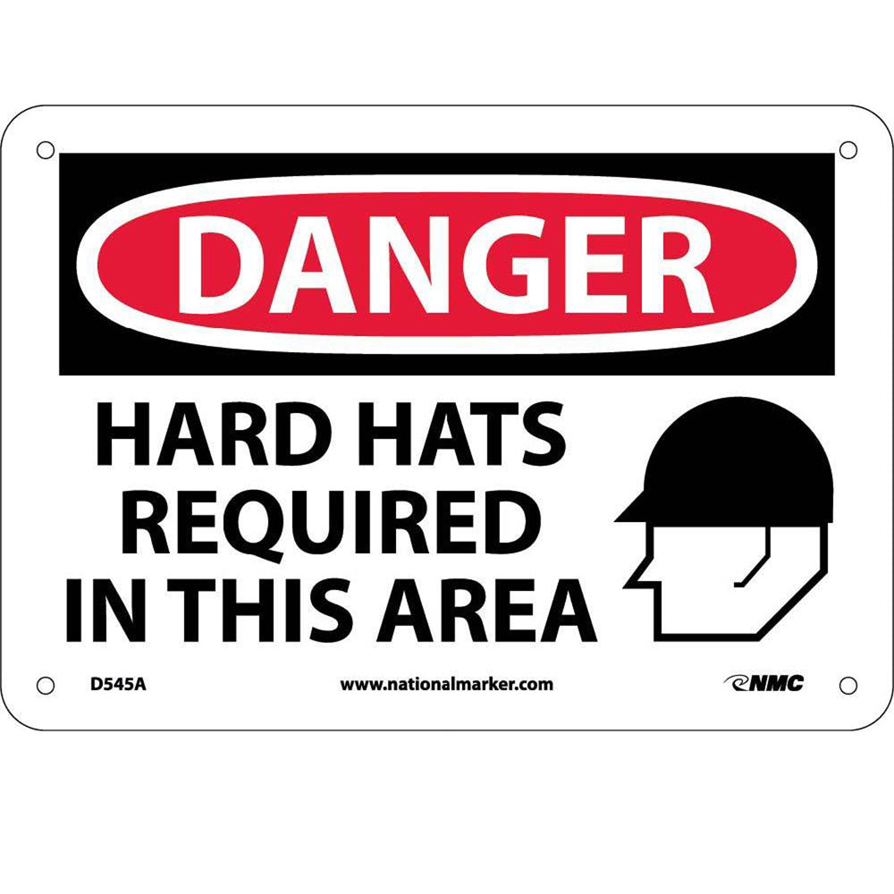 Danger Hard Hats Required In This Area Sign-eSafety Supplies, Inc