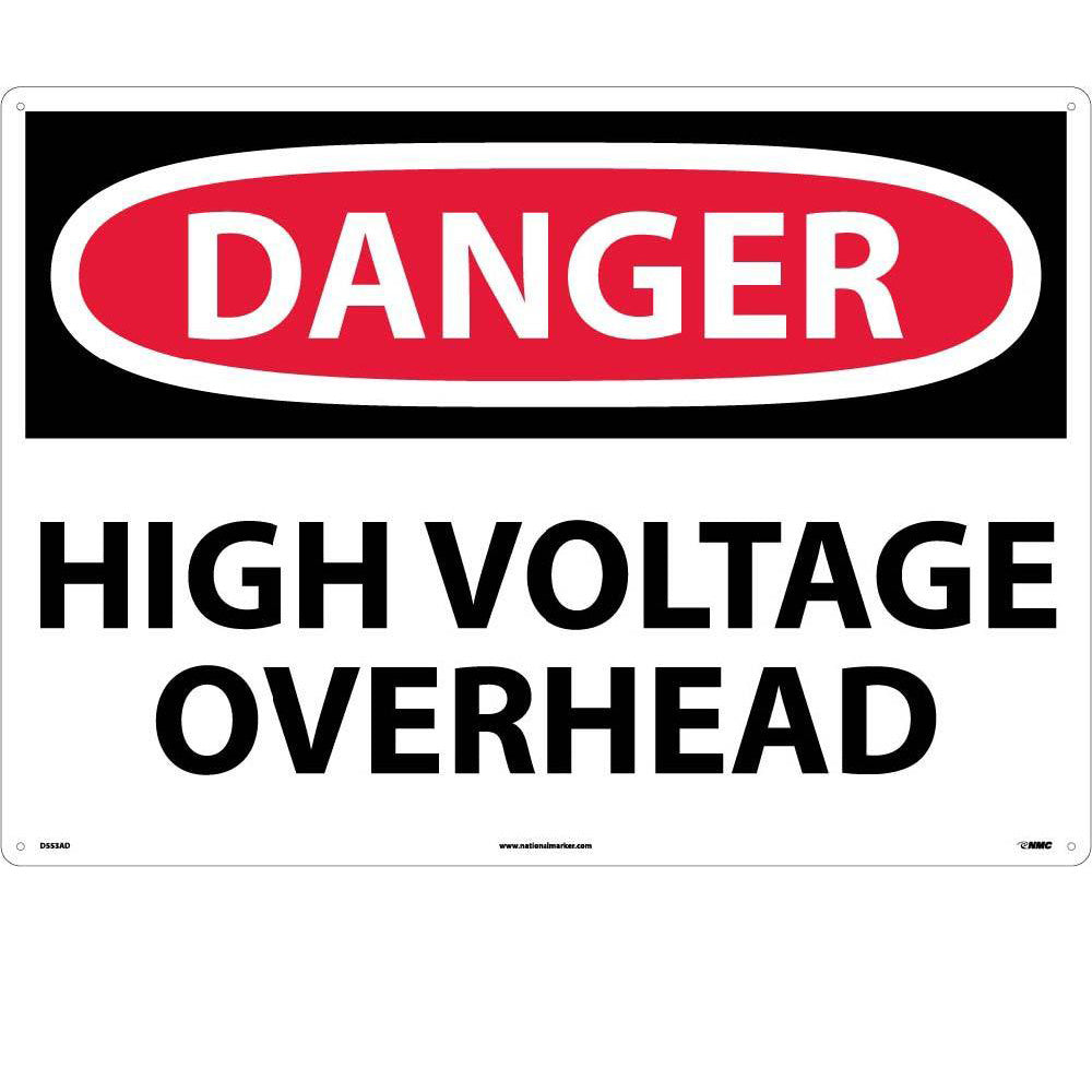 Large Format Danger High Voltage Overhead Sign-eSafety Supplies, Inc