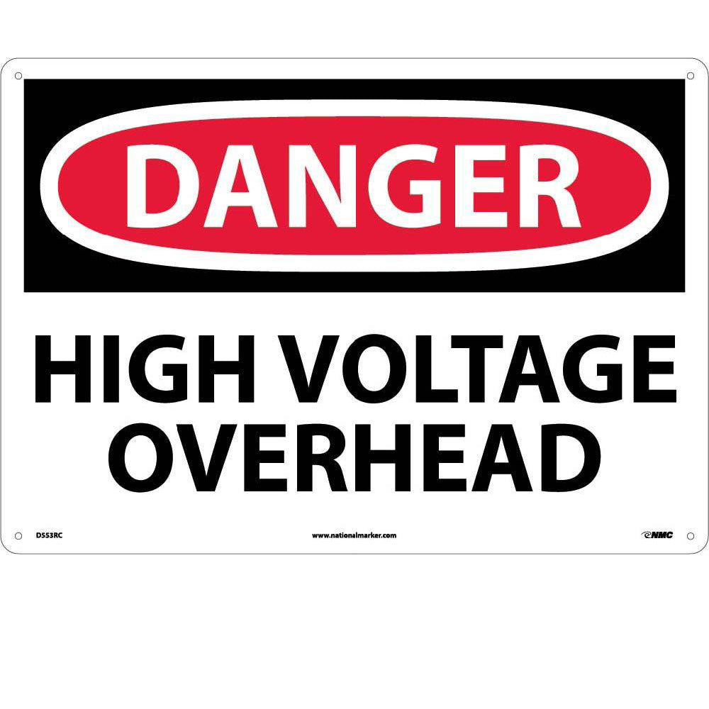 Large Format Danger High Voltage Overhead Sign-eSafety Supplies, Inc