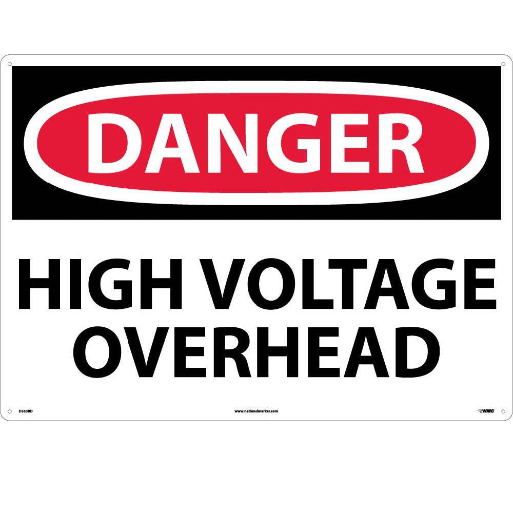 Large Format Danger High Voltage Overhead Sign-eSafety Supplies, Inc