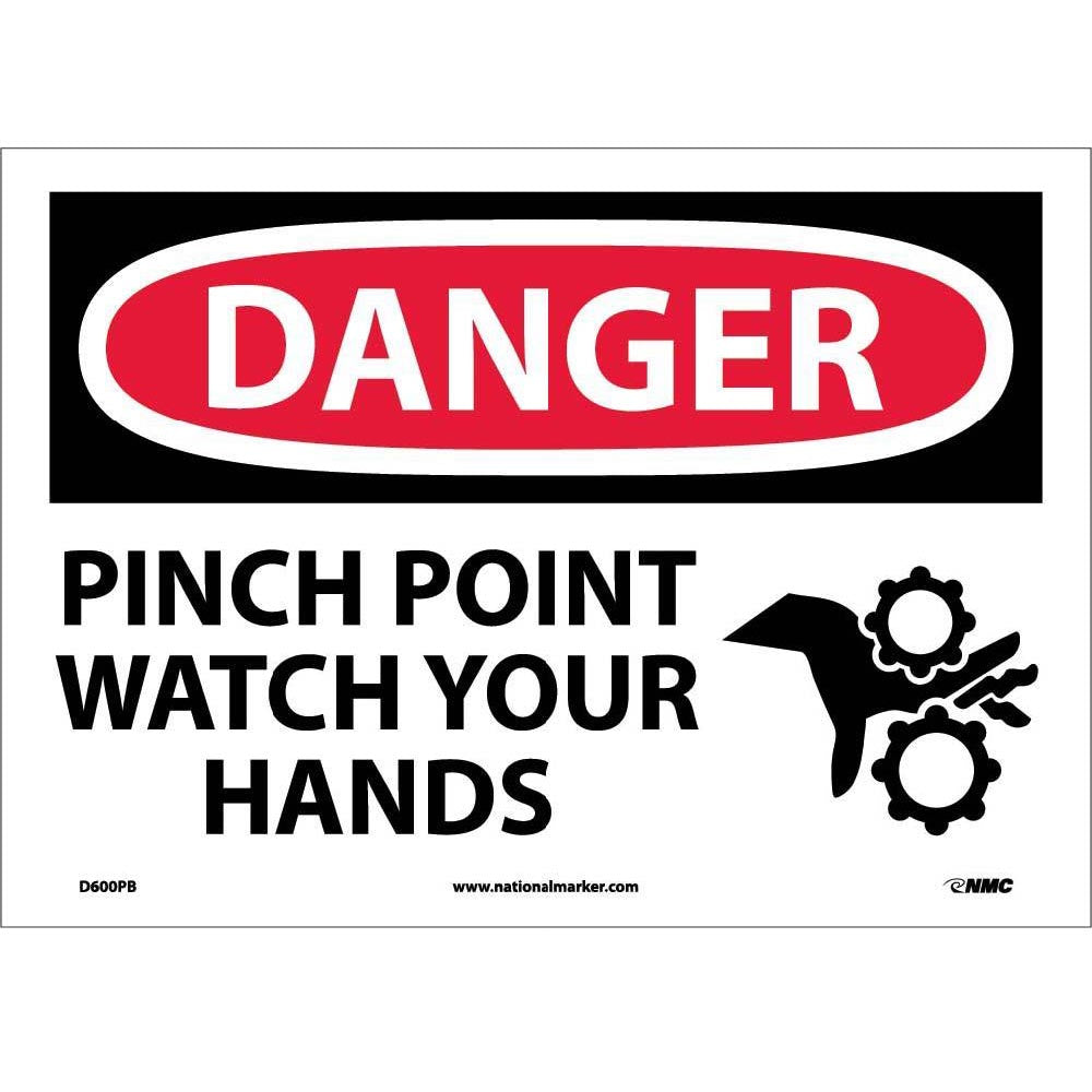 Danger Pinch Point Watch Your Hands Sign-eSafety Supplies, Inc