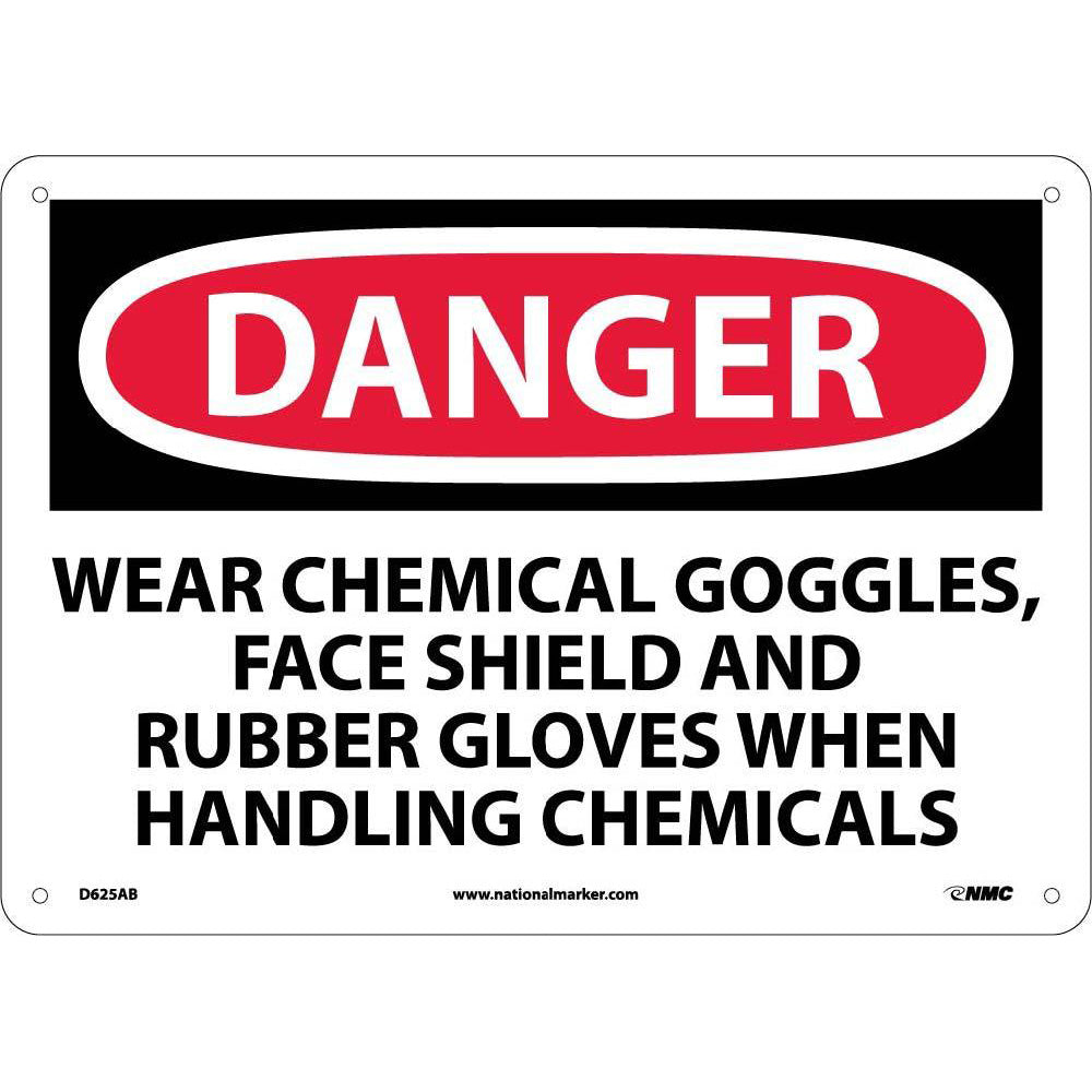 Danger Wear Ppe When Handling Chemicals Sign-eSafety Supplies, Inc