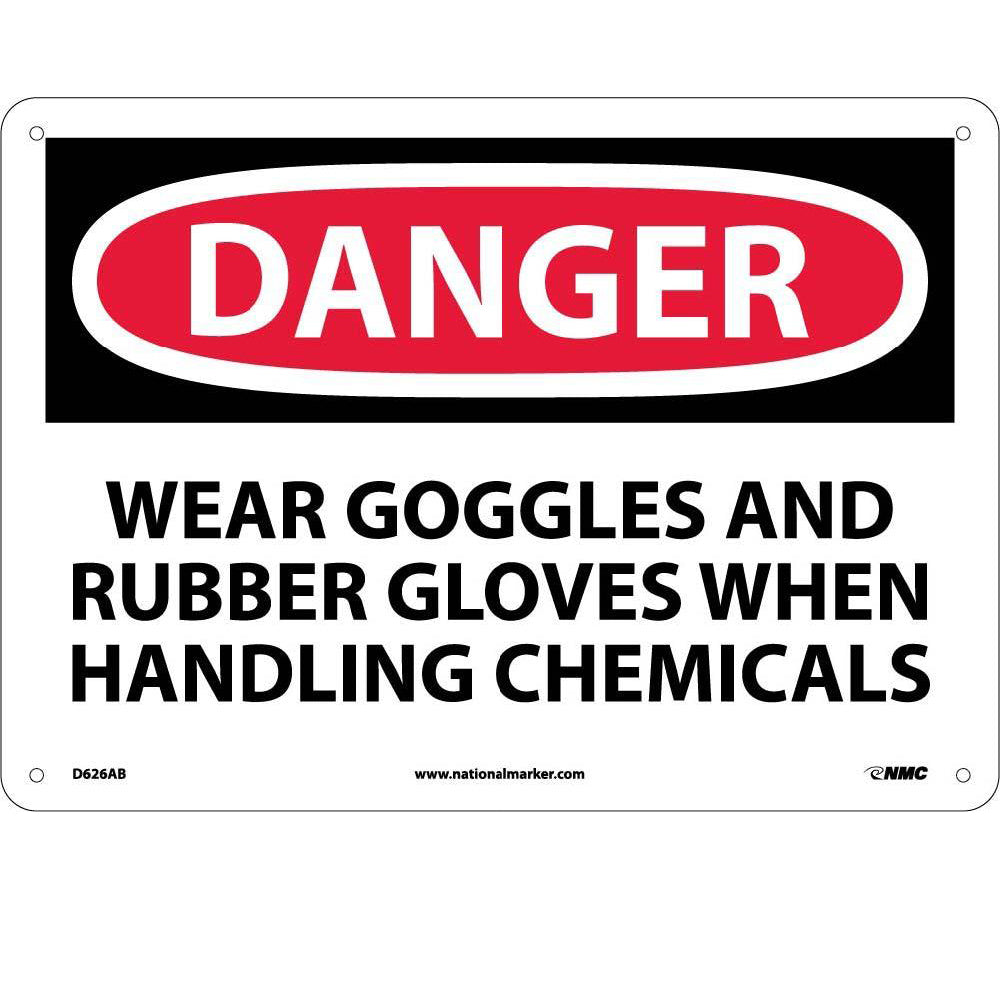 Danger Wear Ppe When Handling Chemicals Sign-eSafety Supplies, Inc