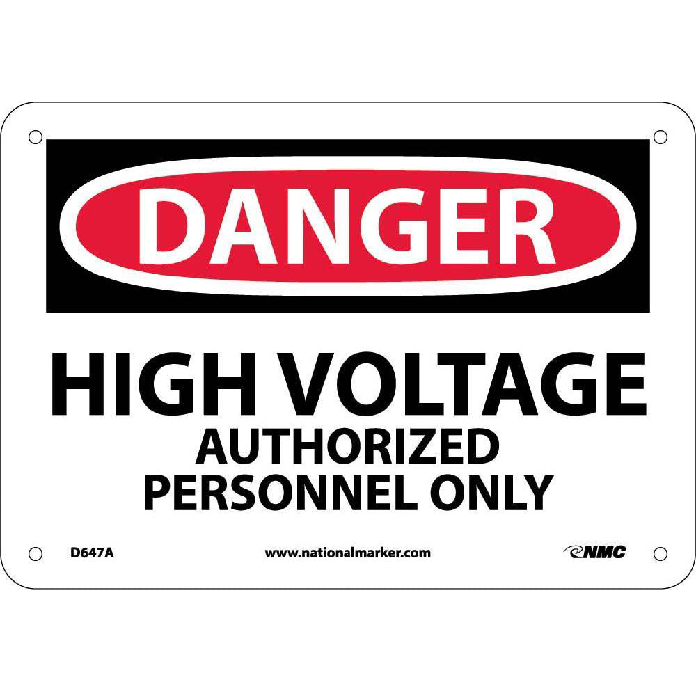 Danger High Voltage Authorized Personnel Only Sign-eSafety Supplies, Inc