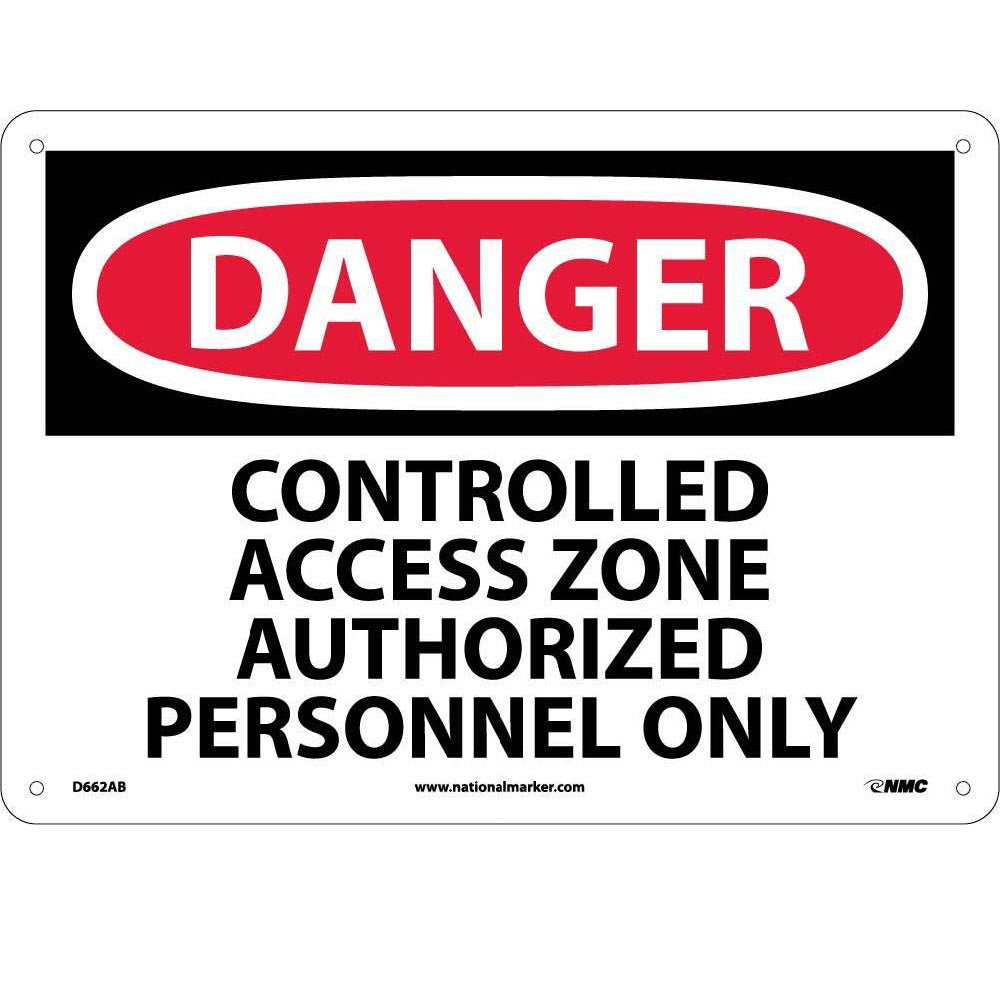 Danger Controlled Access Zone Restricted Access Sign-eSafety Supplies, Inc