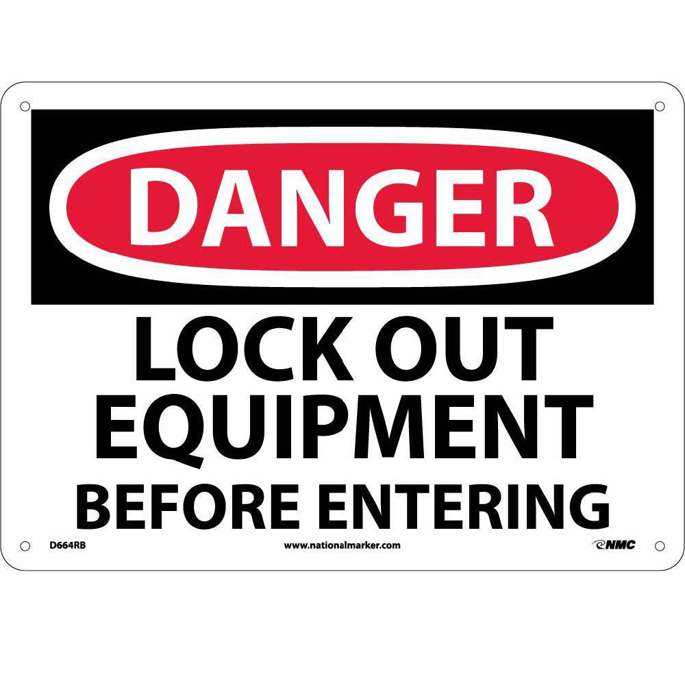 Danger Lock Out Equipment Before Entering Sign-eSafety Supplies, Inc
