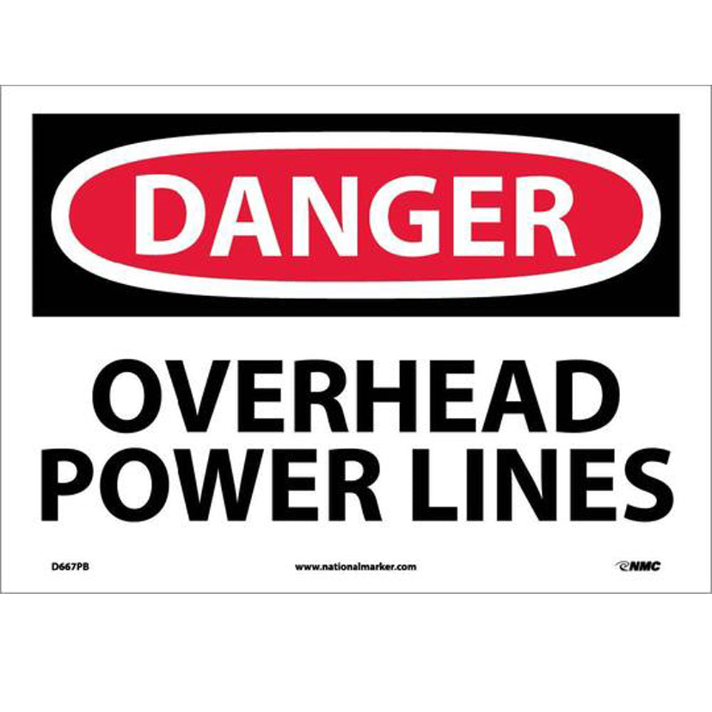 Danger Overhead Power Lines Sign-eSafety Supplies, Inc