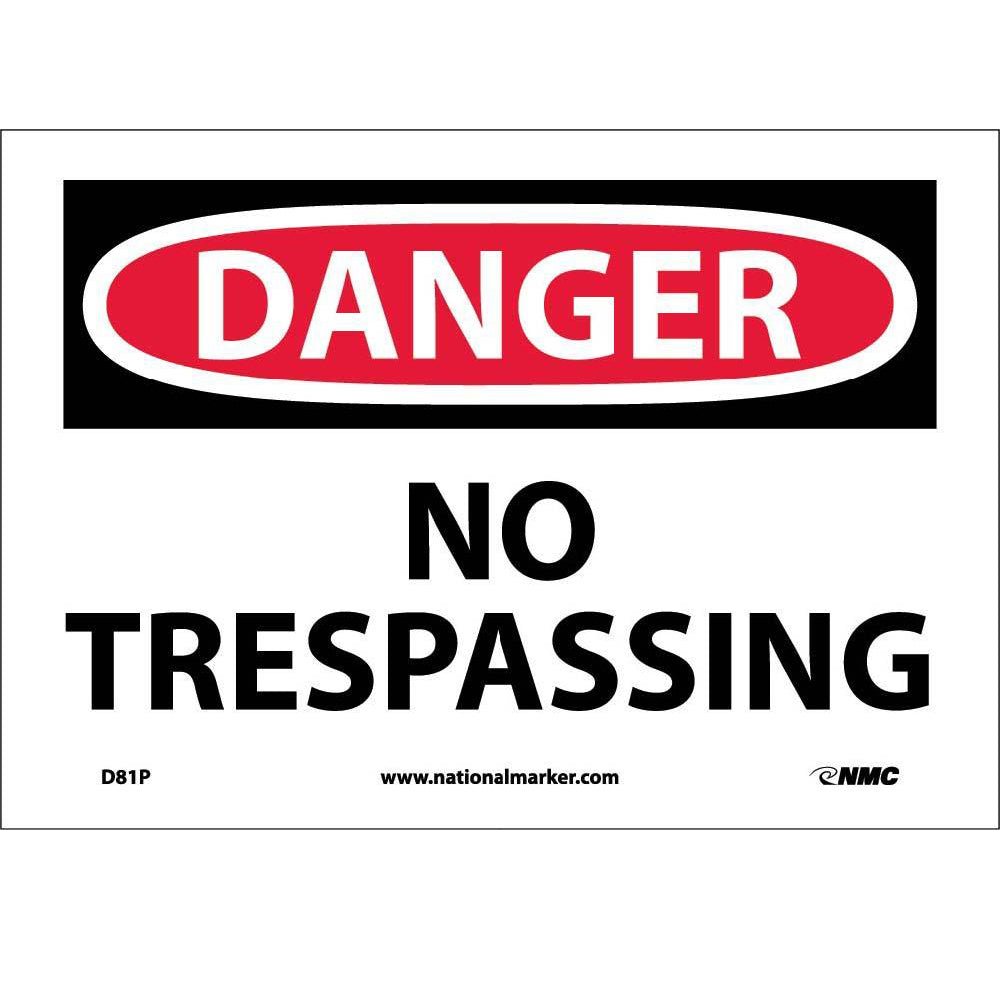 Danger No Trespassing Sign-eSafety Supplies, Inc