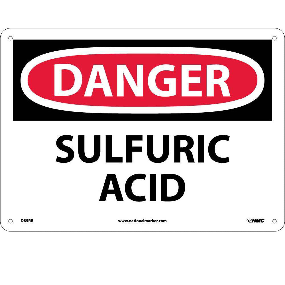 Danger Sulfuric Acid Sign-eSafety Supplies, Inc