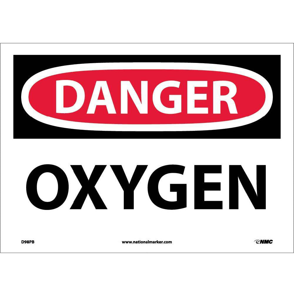 Danger Oxygen Sign-eSafety Supplies, Inc