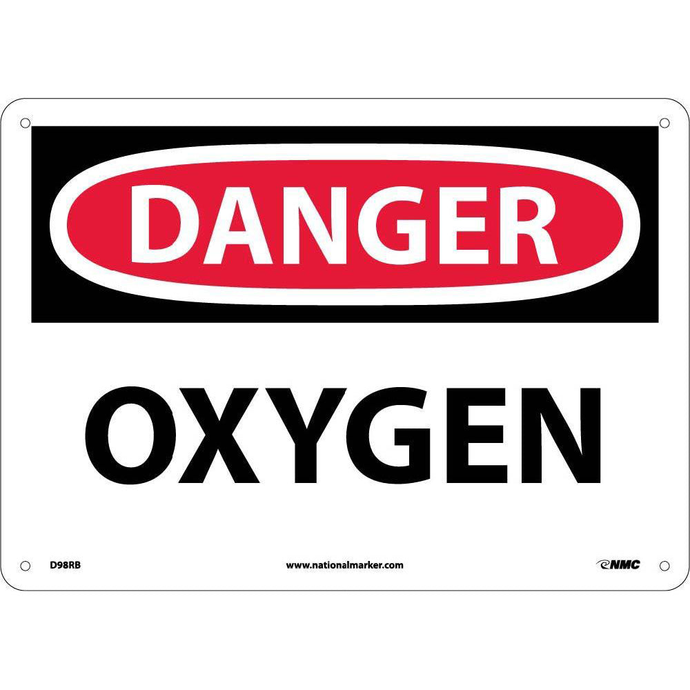 Danger Oxygen Sign-eSafety Supplies, Inc