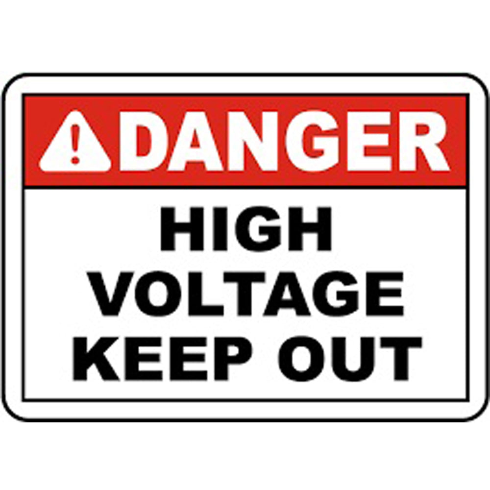 Danger High Voltage Keep Out Sign-eSafety Supplies, Inc