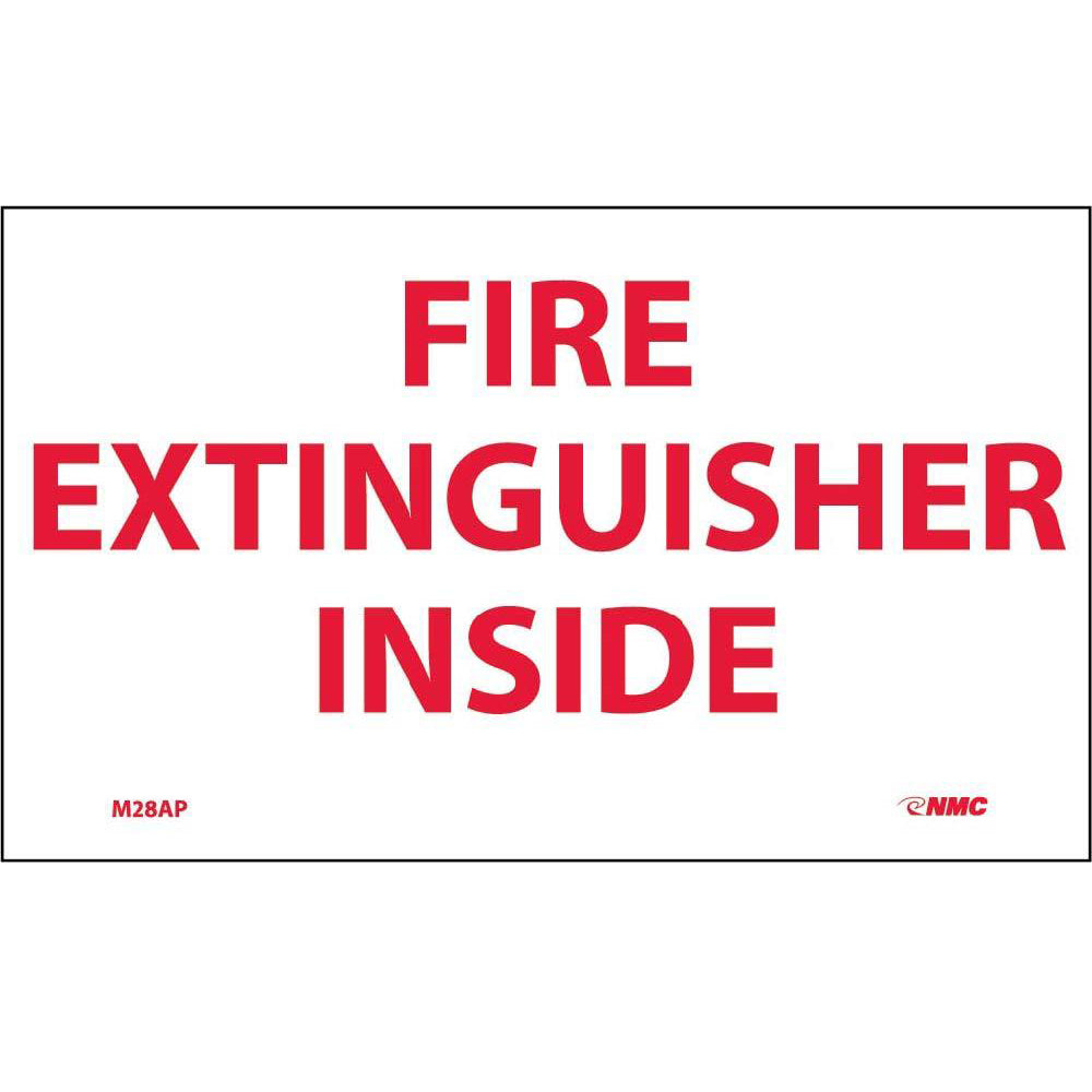 Fire Extinguisher Inside Label - 5 Pack-eSafety Supplies, Inc