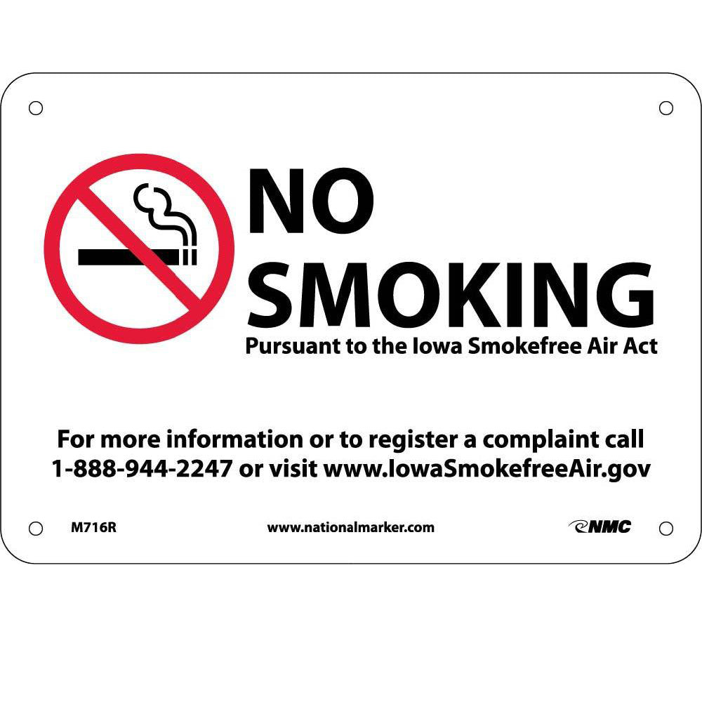 Iowa No Smoking Sign-eSafety Supplies, Inc
