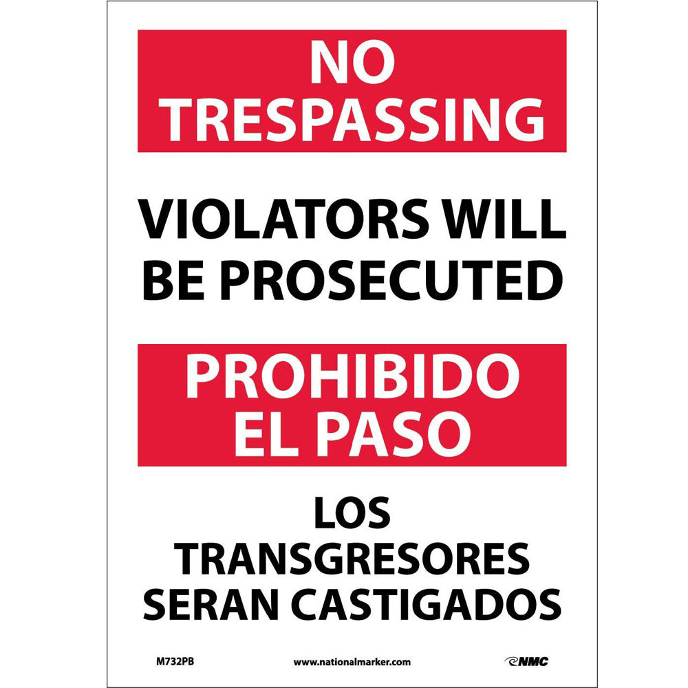 No Trespassing Sign - Bilingual-eSafety Supplies, Inc