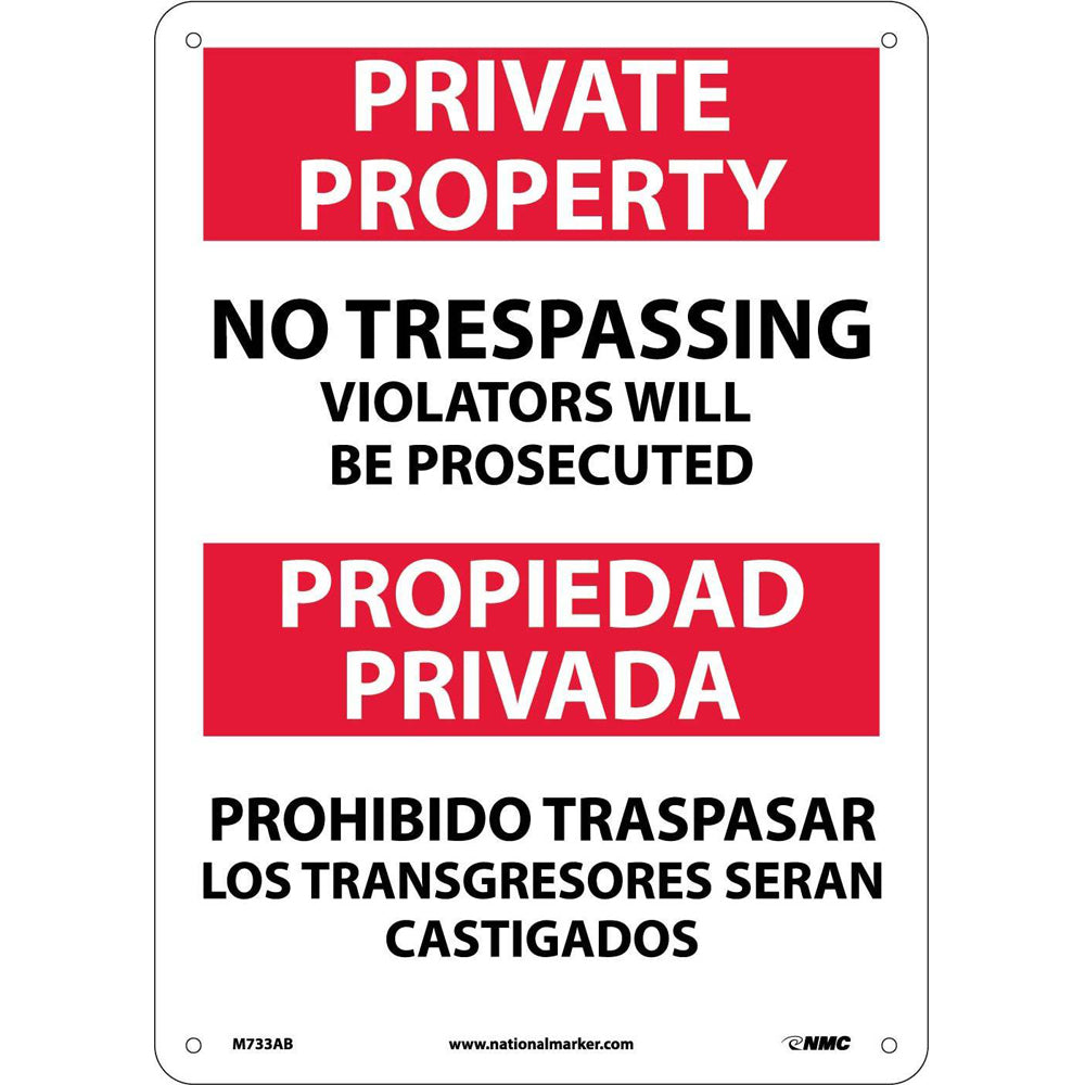 No Trespassing Sign - Bilingual-eSafety Supplies, Inc