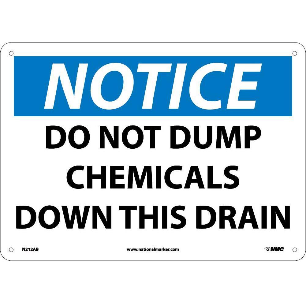 Notice Do Not Dump Chemicals Sign-eSafety Supplies, Inc