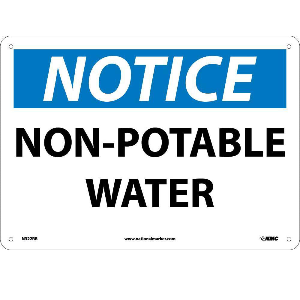 Notice Non-Potable Water Sign-eSafety Supplies, Inc