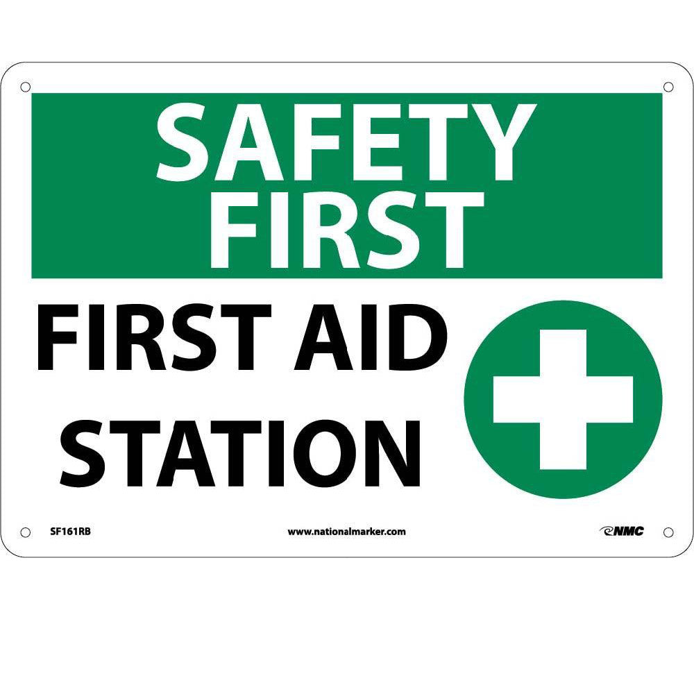 Safety First Aid Station Sign-eSafety Supplies, Inc