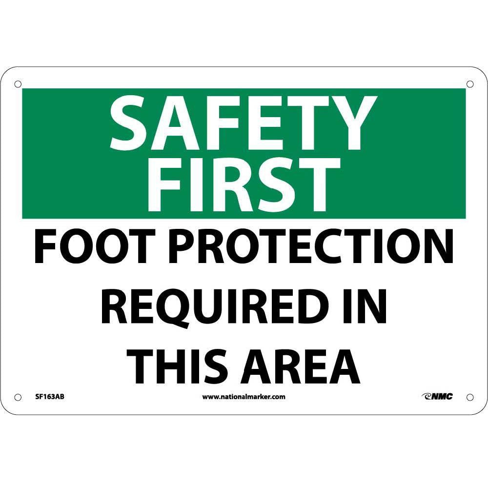 Safety First Foot Protection Required In This Area Sign-eSafety Supplies, Inc