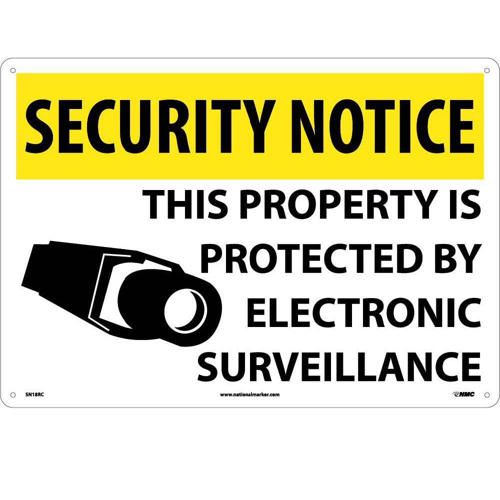 Security Notice Electronic Surveillance Sign-eSafety Supplies, Inc