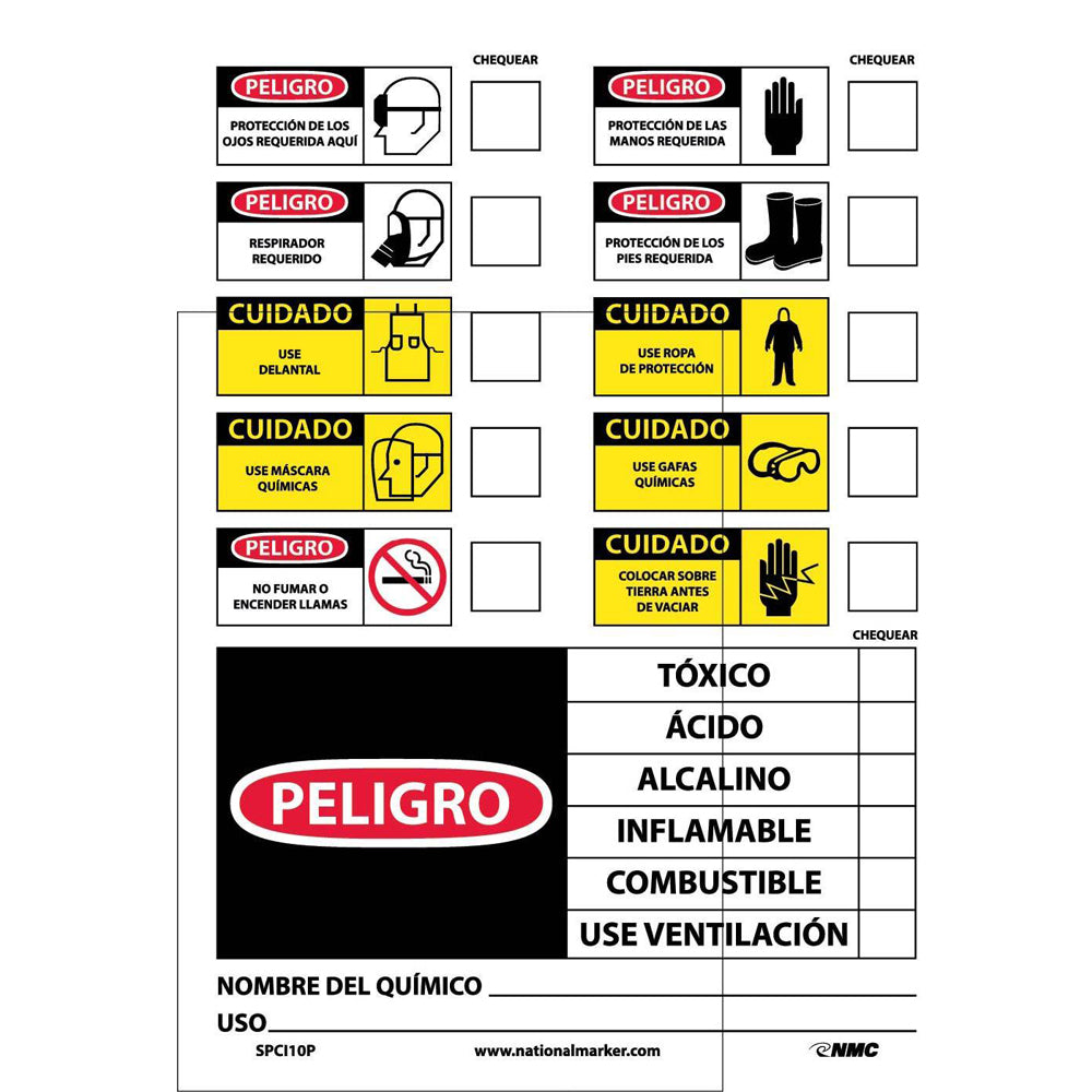 Chemical Id Label Spanish-eSafety Supplies, Inc