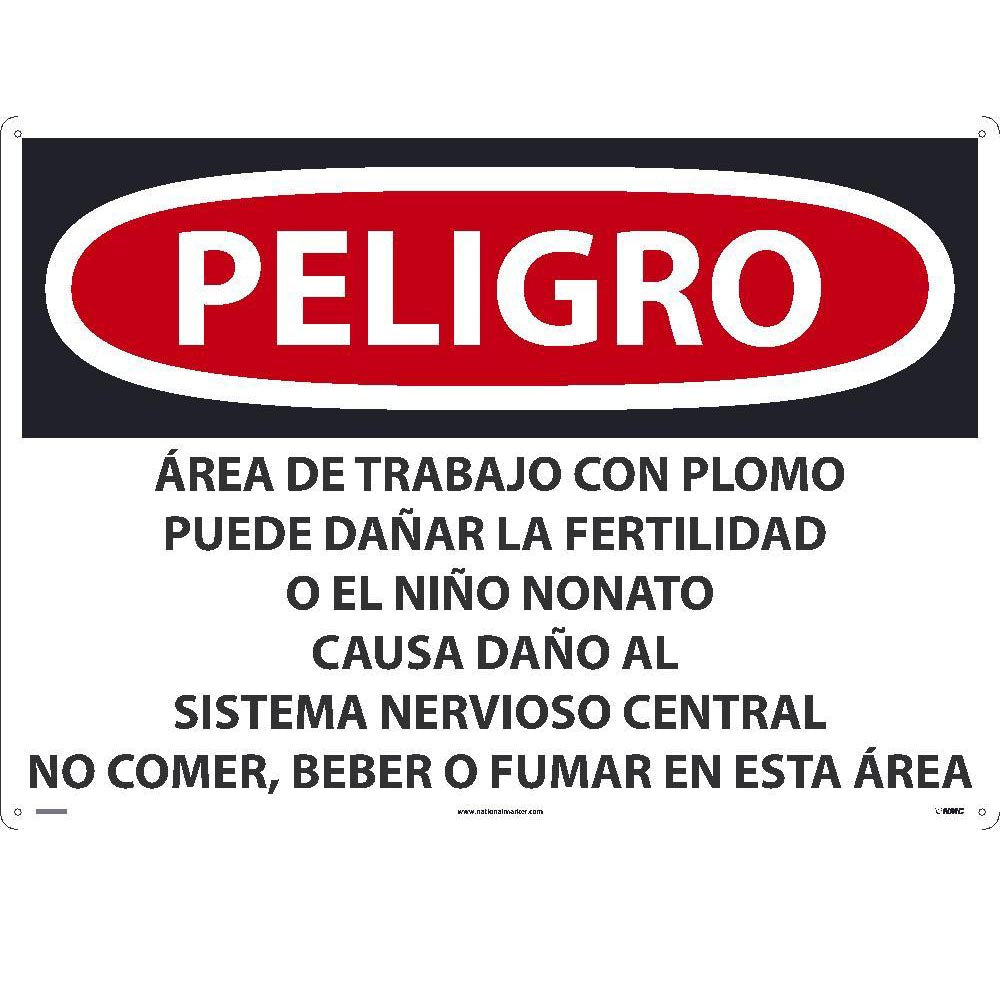 Lead Work Area May Cause Cancer Sign - Spanish-eSafety Supplies, Inc