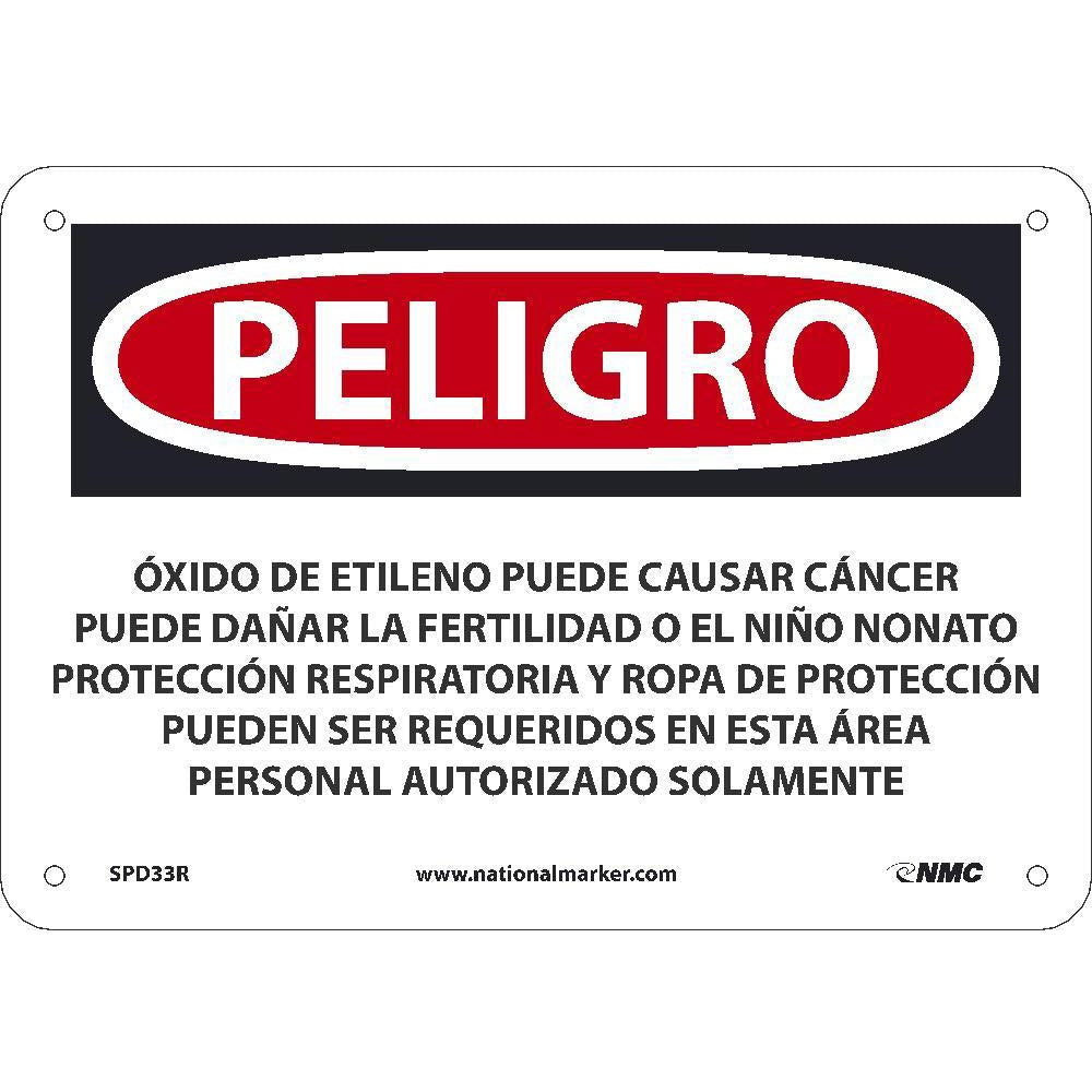 Ethylene Oxide May Cause Cancer Sign - Spanish-eSafety Supplies, Inc