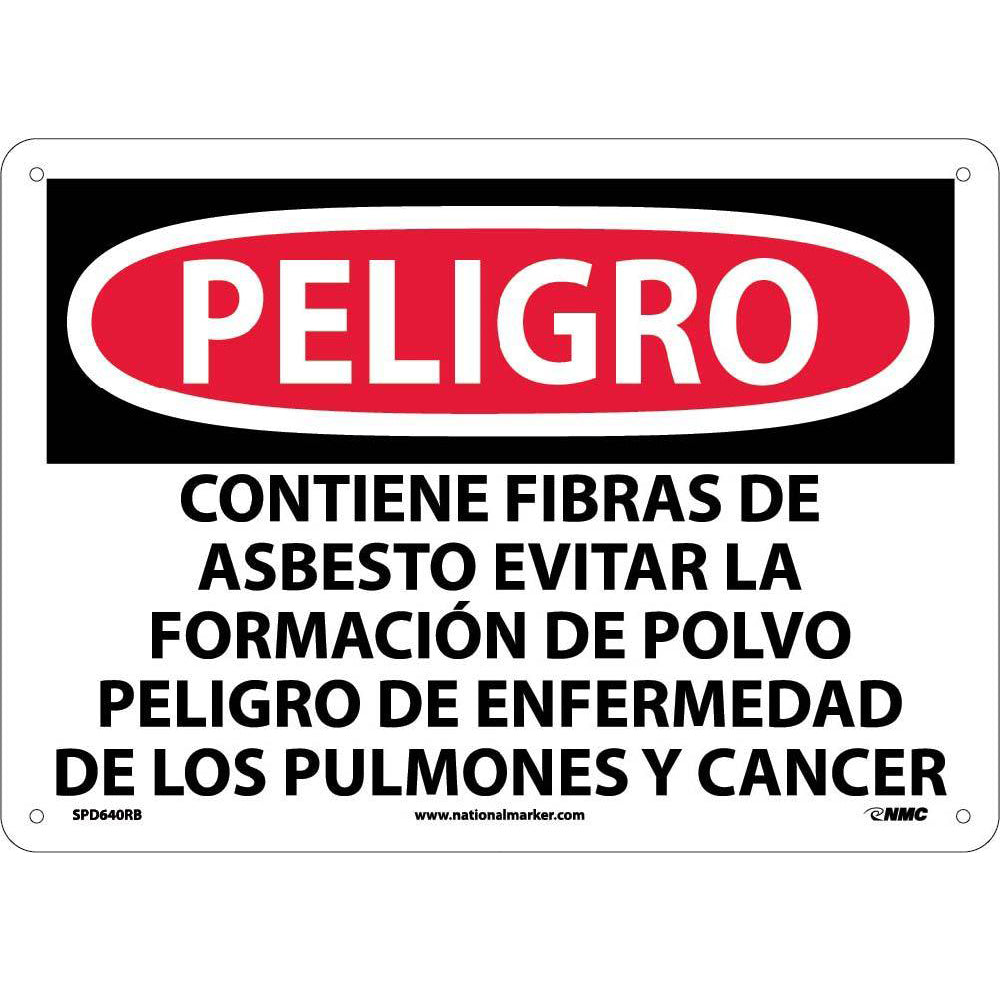 Danger Contains Asbestos Sign - Spanish-eSafety Supplies, Inc