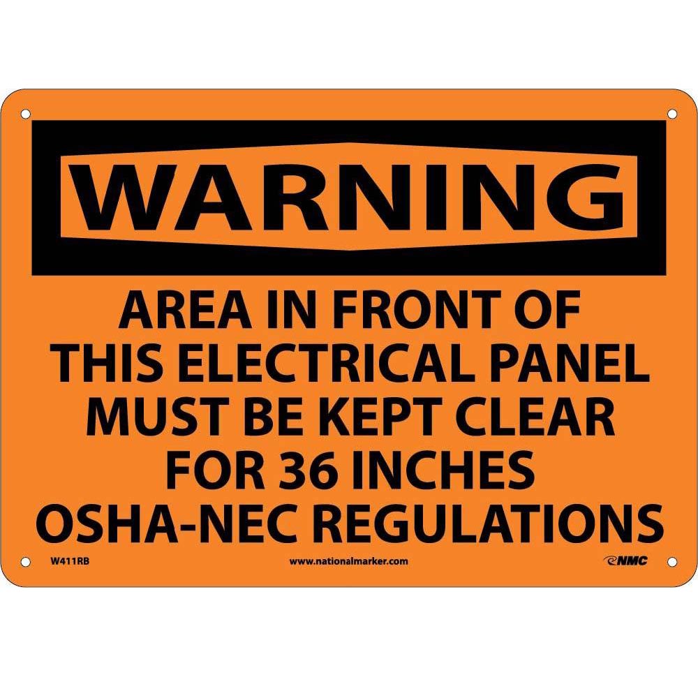 Warning Electrical Panel Must Be Kept Clear Sign-eSafety Supplies, Inc