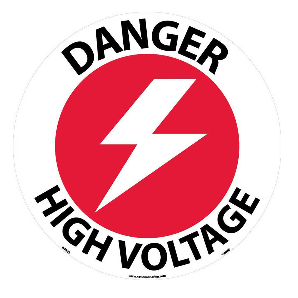 Danger High Voltage Walk On Floor Sign-eSafety Supplies, Inc