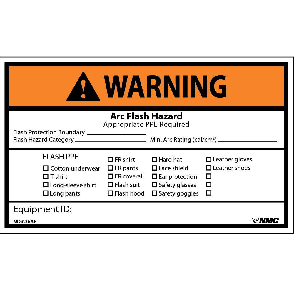 Warning Arc Flash Hazard Label - 5 Pack-eSafety Supplies, Inc