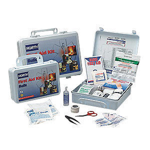 North By Honeywell 11" X 15 3/4" X 3" White Plastic Portable And Wall Mount 50 Person Bulk First Aid Kit