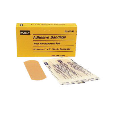 North By Honeywell 1" X 3" Latex-Free Plastic Strip Adhesive Bandage-eSafety Supplies, Inc