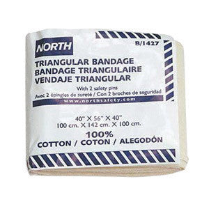 North By Honeywell 40" X 56" X 40" Triangular Latex-Free Sterile Cotton Bandage With 2 Safety Pins-eSafety Supplies, Inc