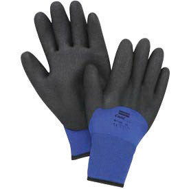 North by Honeywell Size 9 Black And Blue NorthFlex Cold Grip Textured Nylon Synthetic Lined Cold Weather Gloves With Knit Wrist And Foamed PVC Coated Knuckle-eSafety Supplies, Inc