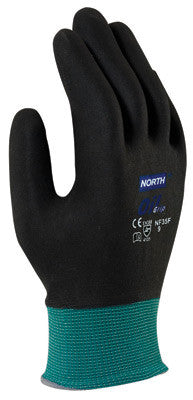 North by Honeywell 2X NorthFlex Oil Grip 13 Gauge Cut Resistant Black Nitrile Palm Coated Work Gloves With Dark Green Seamless Nylon Liner And Knit Wrist-eSafety Supplies, Inc