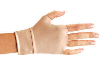 OccuNomix Medium Beige Original Occumitts Nylon And Spandex Fingerless Therapeutic Support Gloves