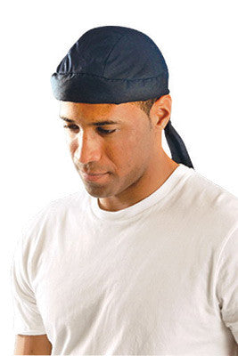 OccuNomix Navy Blue MiraCool Cotton Hat With Tie Closure-eSafety Supplies, Inc