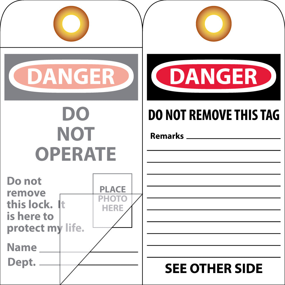Danger Do Not Operate Do Not Remove This Lock Tag - 10 Pack-eSafety Supplies, Inc