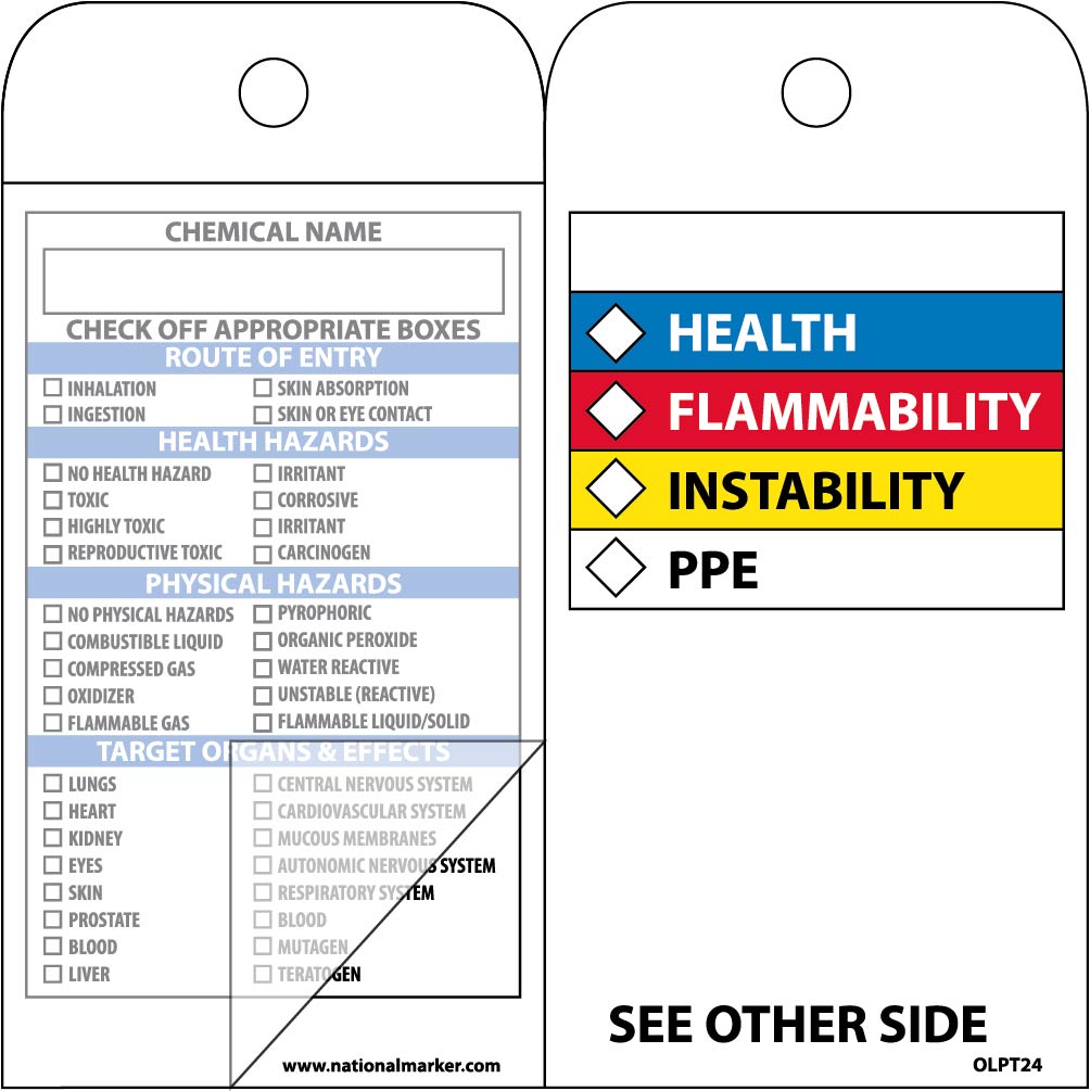 Laminated Tag - Pack of 25-eSafety Supplies, Inc