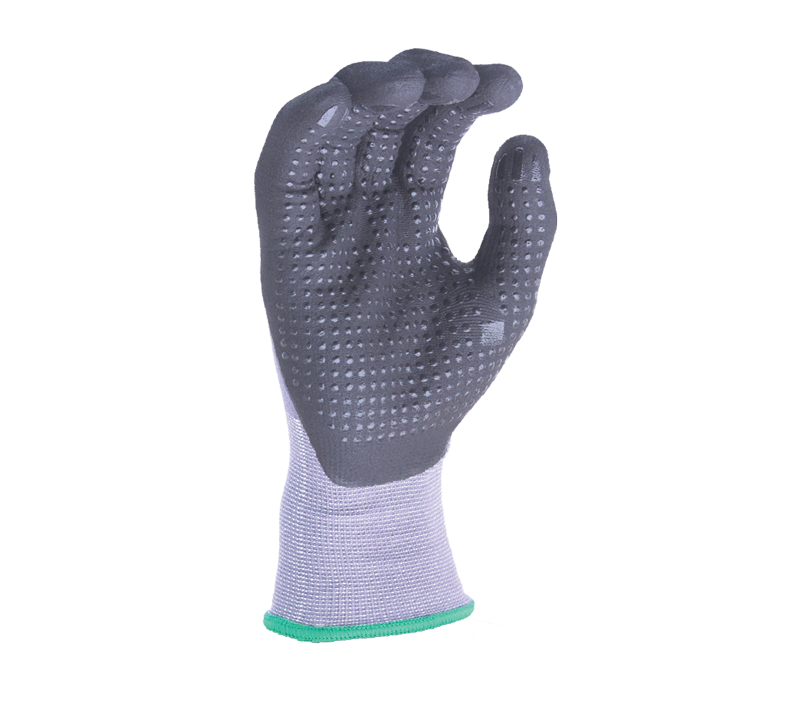 Micro-Foam Nitrile Knuckle coated with Nitrile dots, 15G Nylon shell-eSafety Supplies, Inc