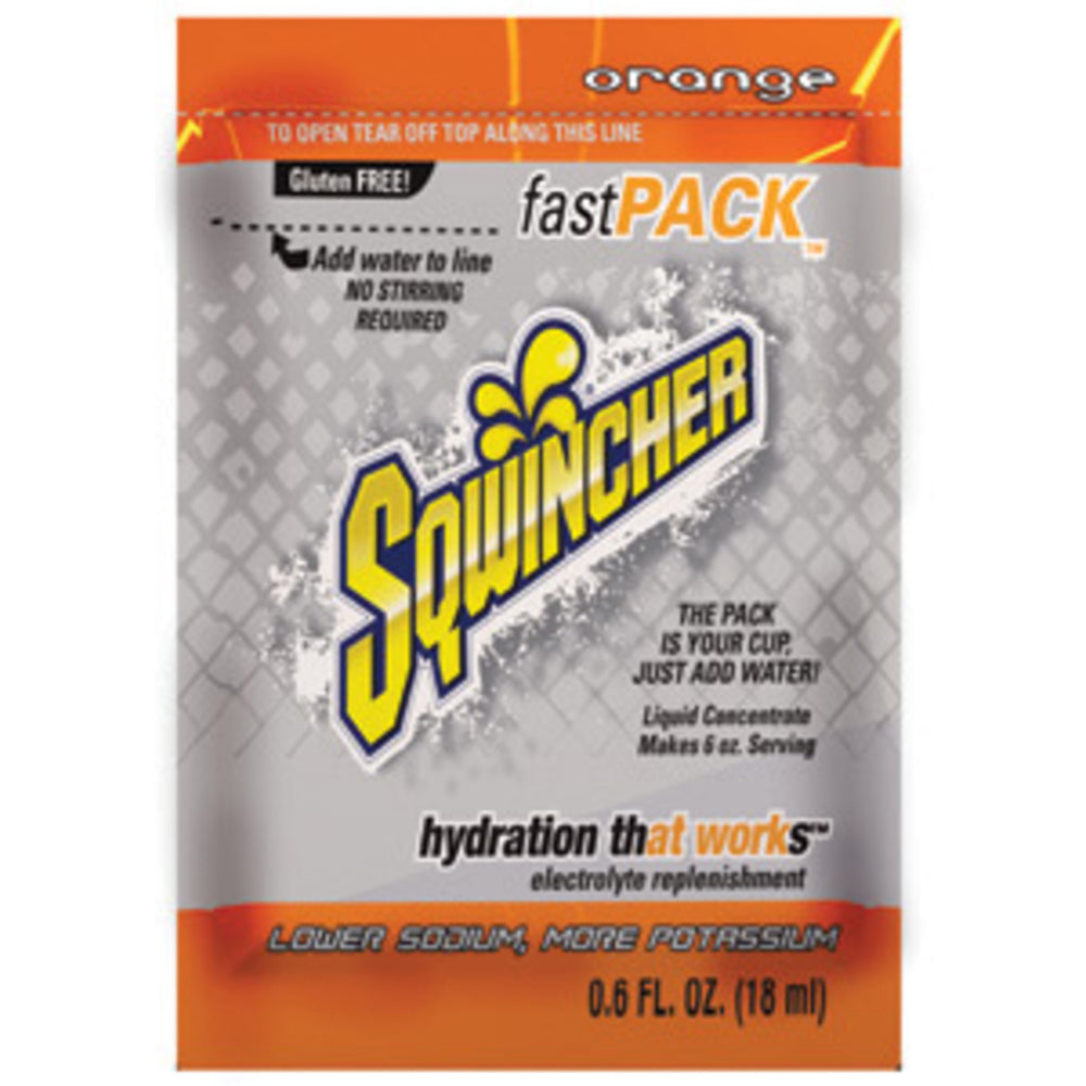 Sqwincher .6 Ounce Fast Pack Liquid Concentrate Pouch Electrolyte Drink (1 Box Electrolyte Drink Pouch - Pack)-eSafety Supplies, Inc