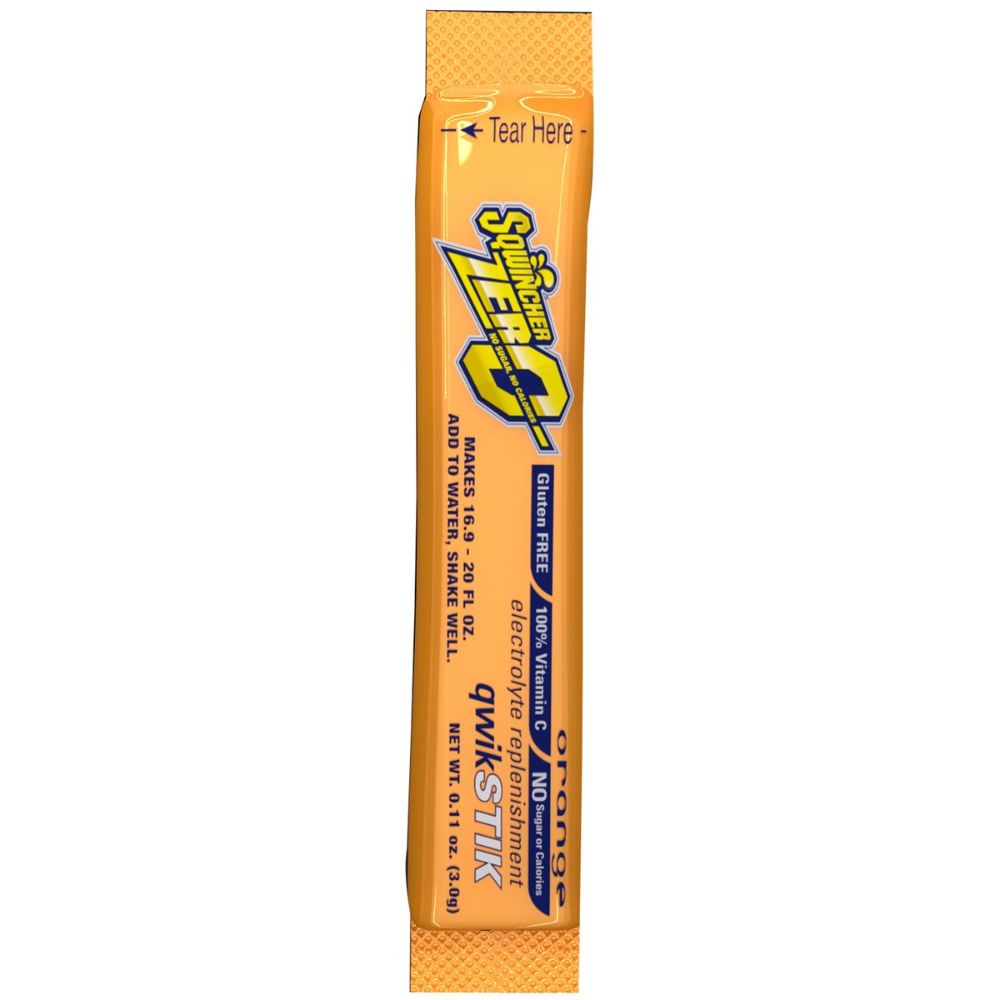 Sqwincher .11 Ounce Qwik Stik ZERO Powder Concentrate Packet Electrolyte Drink-eSafety Supplies, Inc