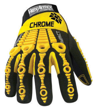 HexArmor Size 11 Black And Yellow Chrome Series Clute Cut SuperFabric And Leather Reusable 360° Cut Resistant Gloves With Elastic Cuff, SuperFabric Lined And PVC Printed Synthetic Leather Palm-eSafety Supplies, Inc