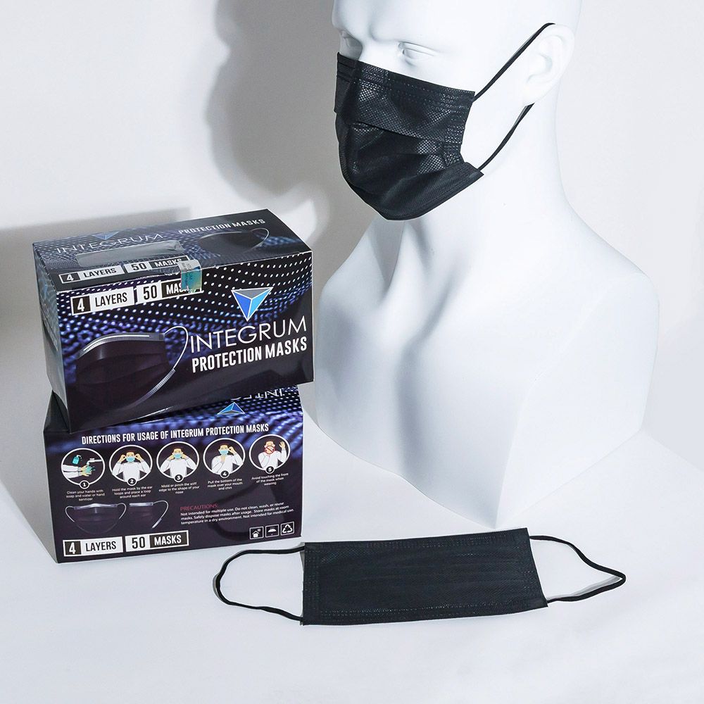 4 Layers of Protection - Integrum Medical Masks- BLACK-eSafety Supplies, Inc