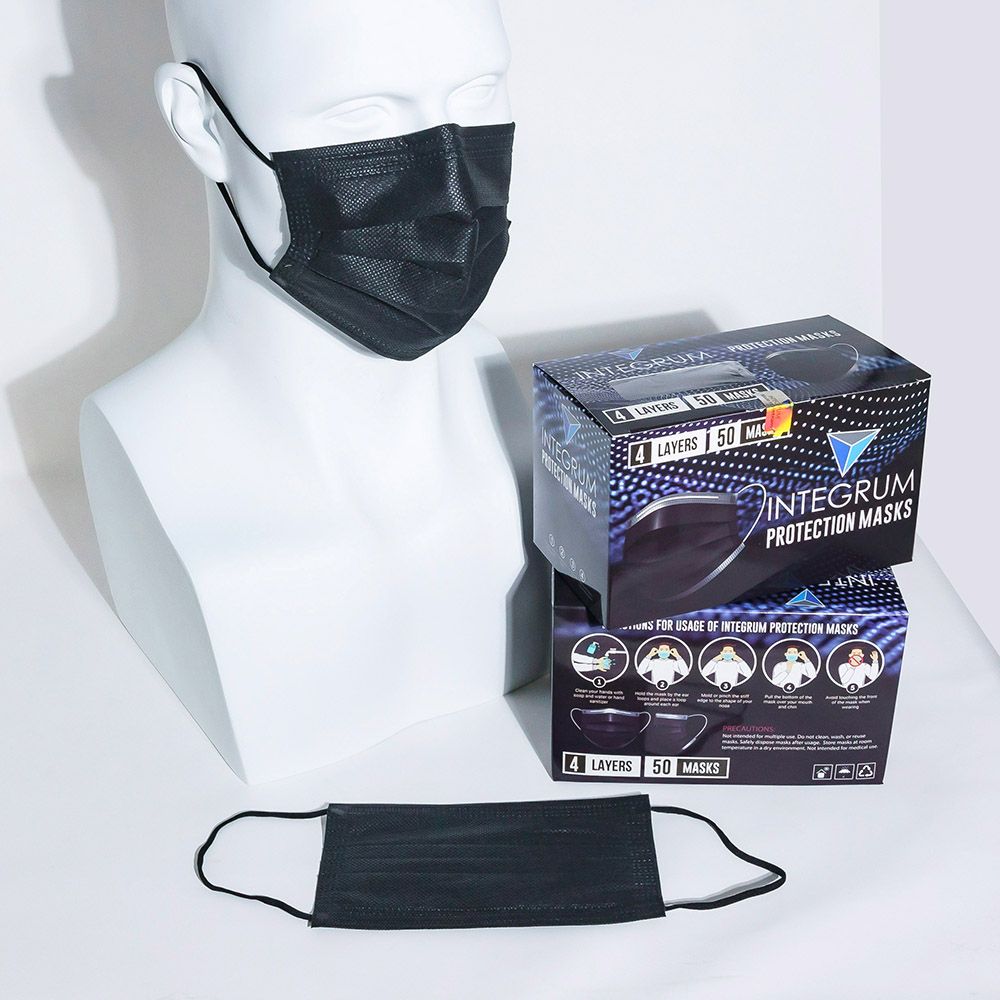4 Layers of Protection - Integrum Medical Masks- BLACK-eSafety Supplies, Inc