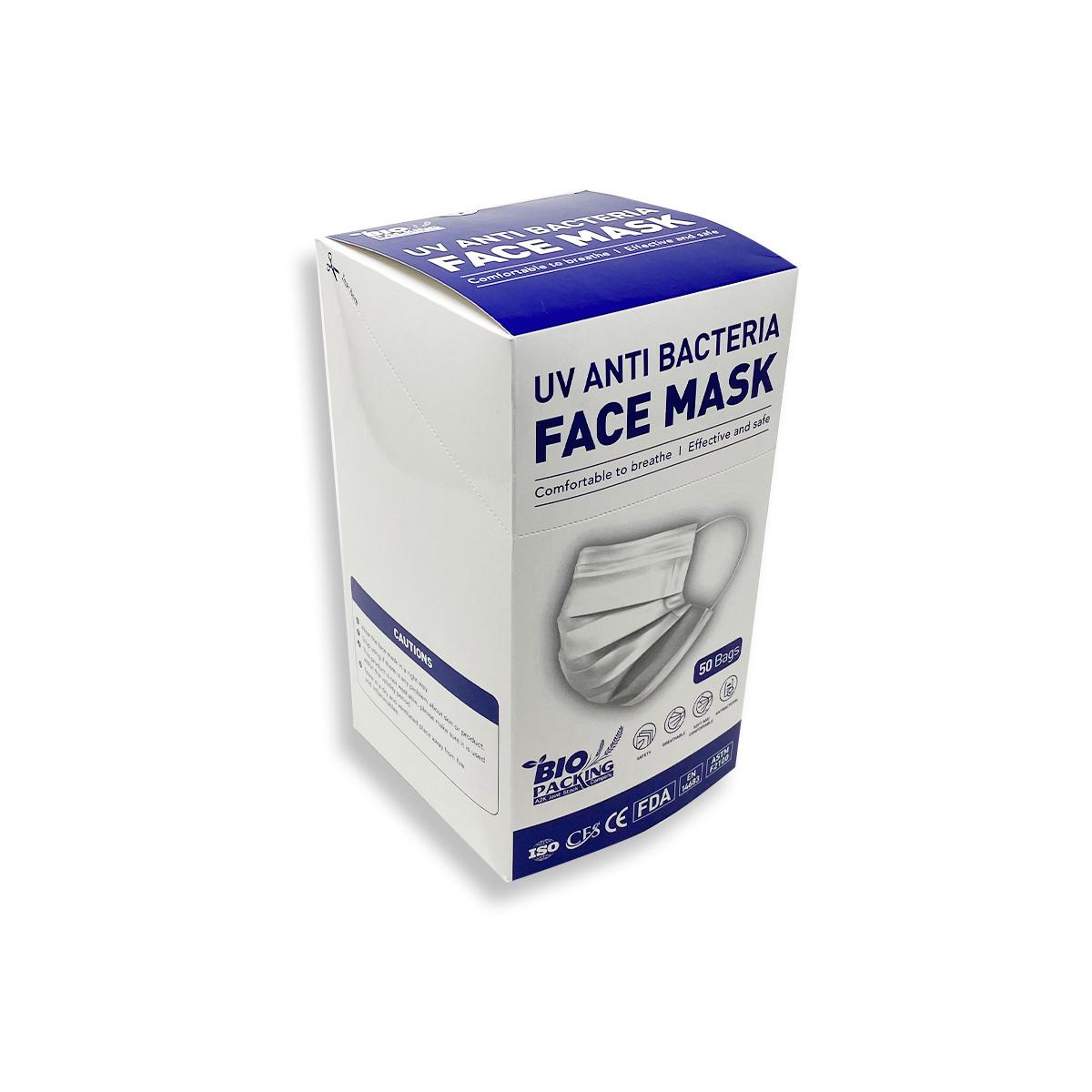 Bright White Masks 4-Ply – Individually Wrapped -BioPacking-eSafety Supplies, Inc